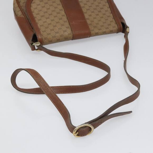 GUCCI Micro GG Canvas Shoulder Bag Pvc Beige - Picture 7 of 16